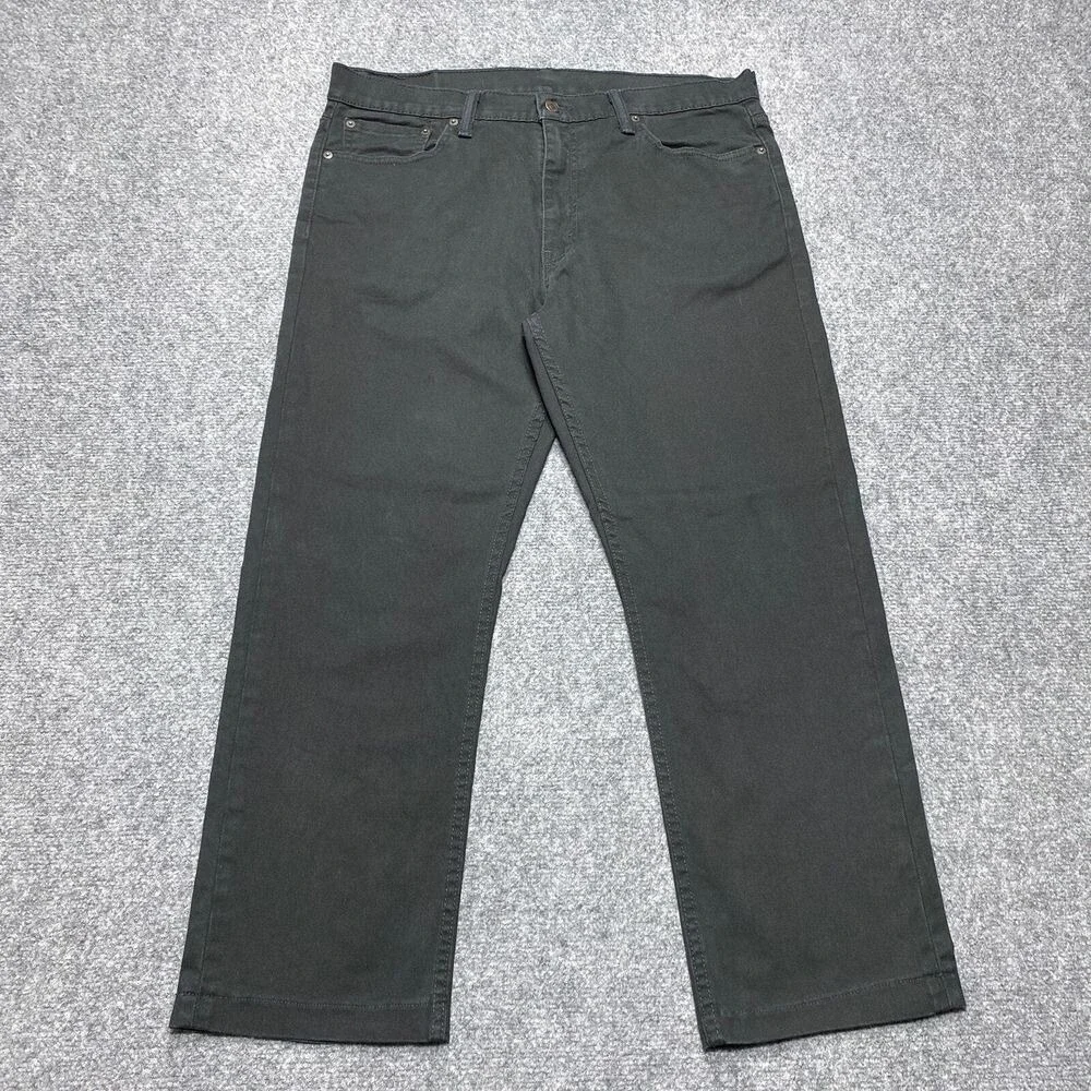 Levi's 513 Jeans‎ Mens 36x27 Black Slim Straight Leg Stretch Denim Casual